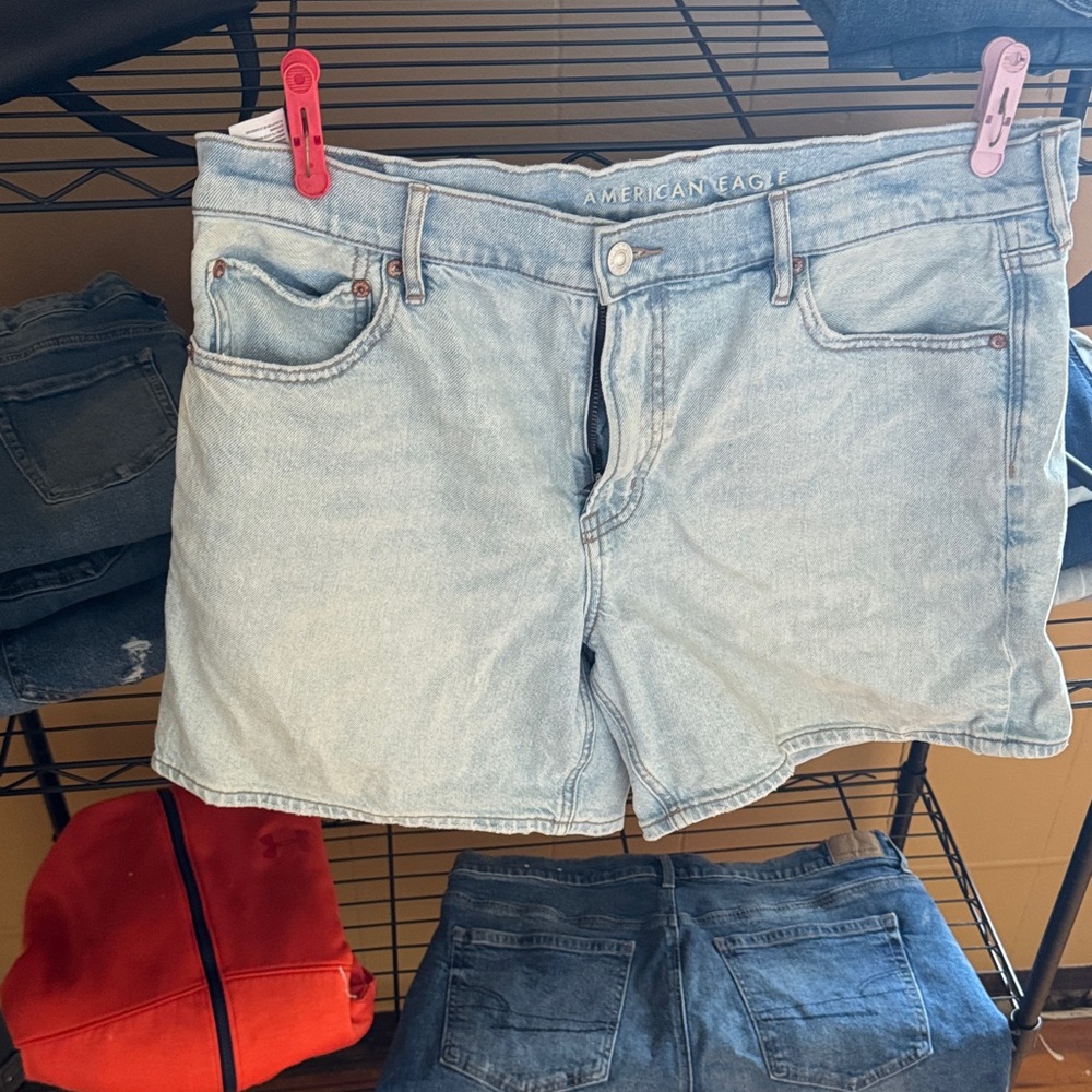American Eagle Light Wash Denim Shorts